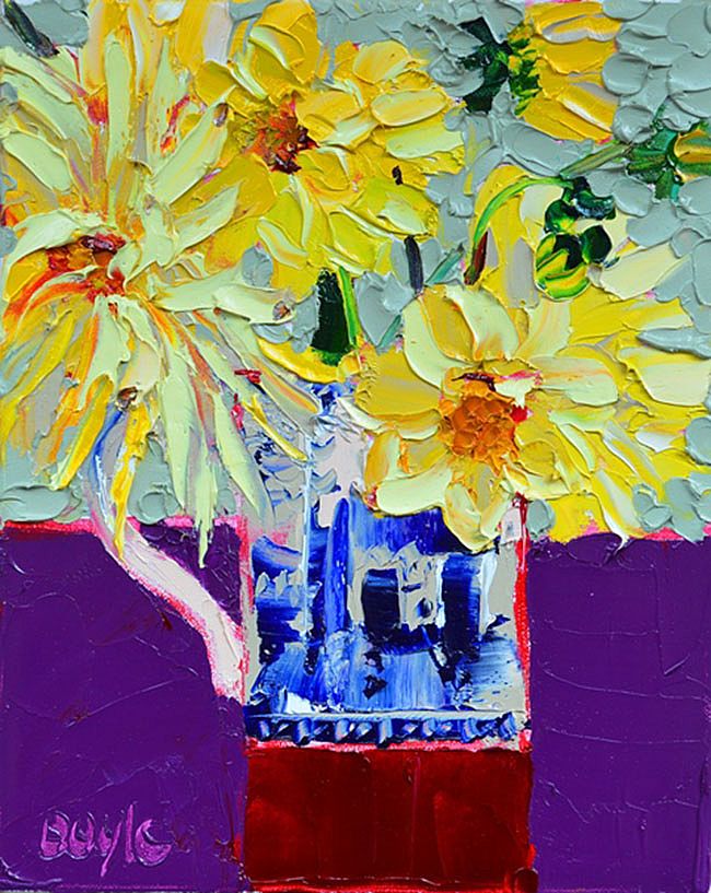 Yellow Dahlias by Lucy Doyle